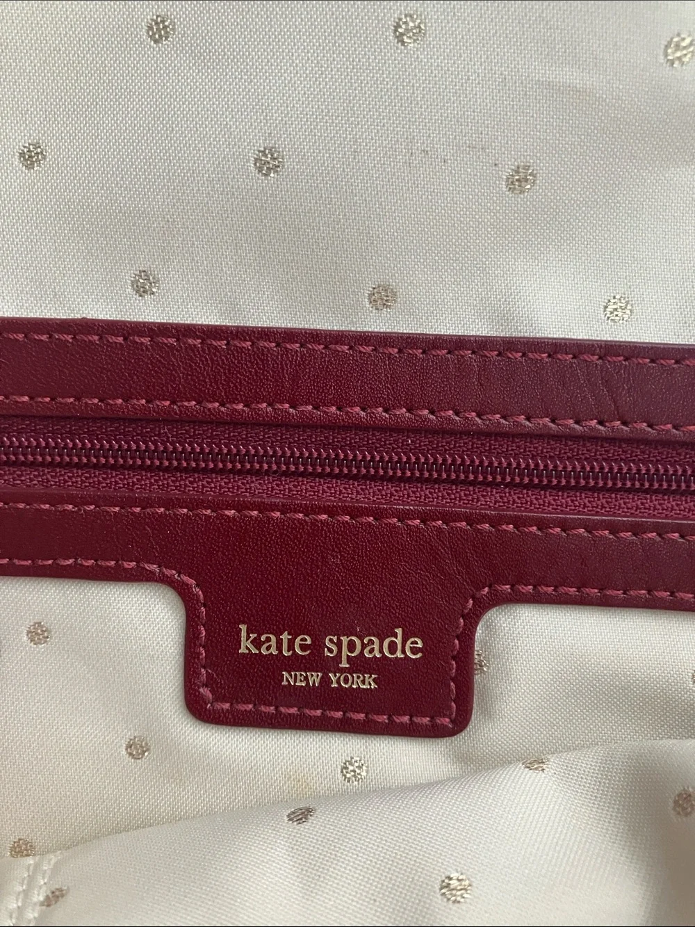 kate spade burgundy wine red patent leather embossed lg shoulder hand bag rare